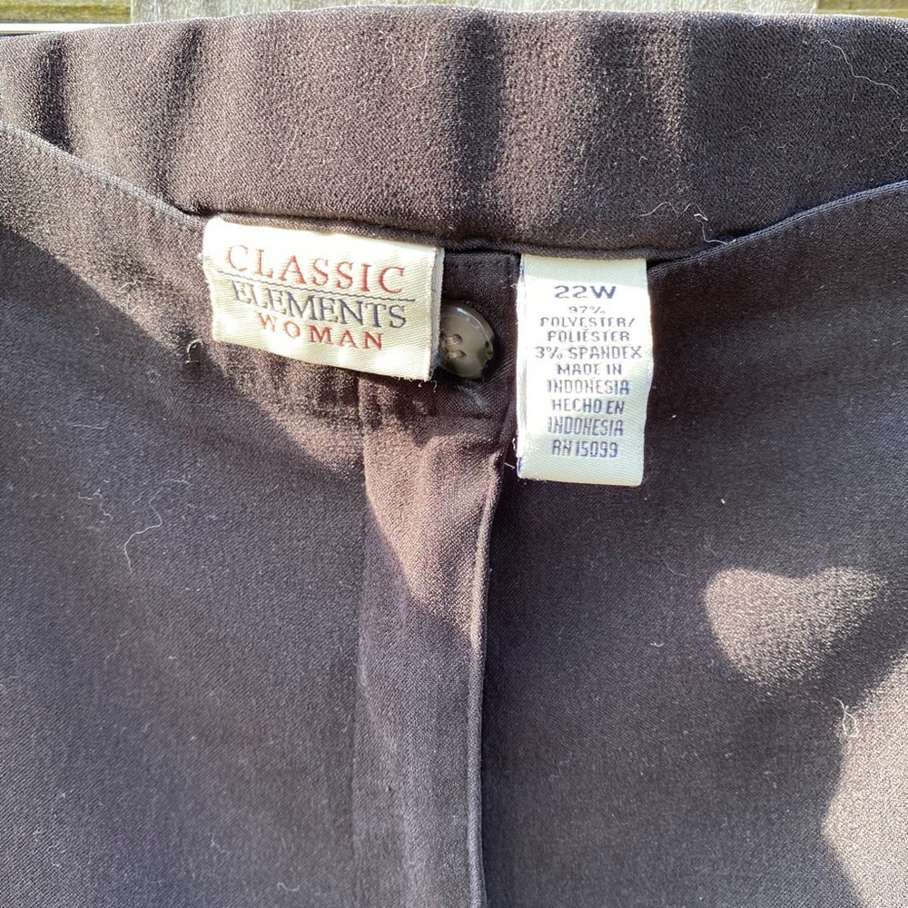 Classic Elements Women's size 22 Ultra Soft Black Dress Pants/Trousers - Picture 5 of 5